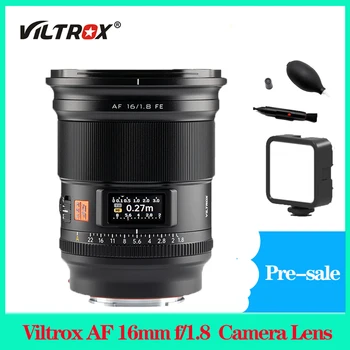 VILTROX AF 16mm F1.8 FE Полнокадровый Объектив Камеры С Большой Диафрагмой Сверхширокоугольный Объектив с автоматической Фокусировкой Для Камер Sony FE