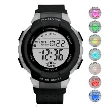 Детские часы SYNOKE, электронные наручные часы для мальчиков и девочек, 50 м, водонепроницаемые студенческие спортивные цифровые часы, красочные reloj hombre
