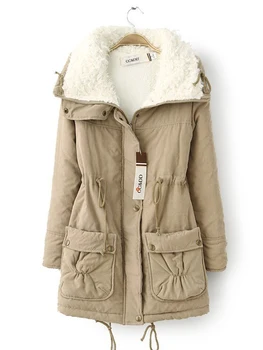 Зимняя хлопковая куртка Оверсайз, женская корейская версия, утолщенная стеганая куртка, Женское винтажное пальто свободного кроя с завязками на талии, для похудения