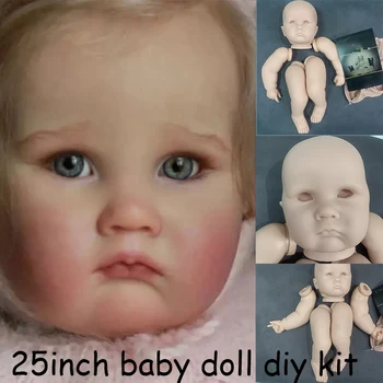 Комплект для Перерождения 25 Дюймов Комплект для куклы Шарлотты для малышей Неокрашенные Незаконченные детали куклы с COA