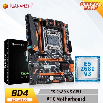 Материнская плата HUANANZHI X99 BD4 LGA 2011-3 XEON X99 с поддержкой Intel E5 2680 V3 DDR4 RECC NON memory combo kit комплект NVME NGFF
