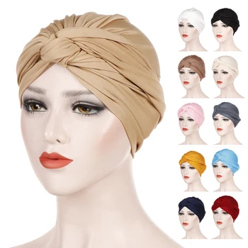 Модный многофункциональный головной платок, шапочка для обертывания головы, Хиджабы, Женские шарфы, мусульманский Тюрбан, шляпа, бандана