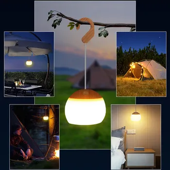 Наружное освещение для кемпинга, сверхдлинный срок службы батареи, Портативная подвесная светодиодная перезаряжаемая лампа для атмосферы в палатке, Домашнее освещение