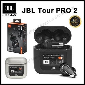 Оригинальные Беспроводные Bluetooth-наушники JBL Tour PRO 2, наушники с активным шумоподавлением, Спортивные наушники, Умный ЖК-экран