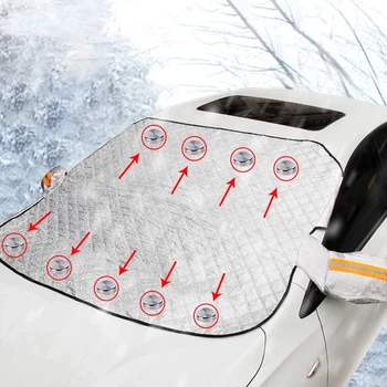 Переднее покрытие автомобиля от снега и инея, солнцезащитный козырек на лобовое стекло, Наружное водонепроницаемое зимнее противообледенительное покрытие для автомобилей