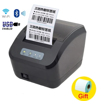 Принтер штрих-кодов этикеток Термальный принтер чеков Pos 80 мм Lan USB Bluetooth WiFi поддержка клейкой бумаги для наклеек