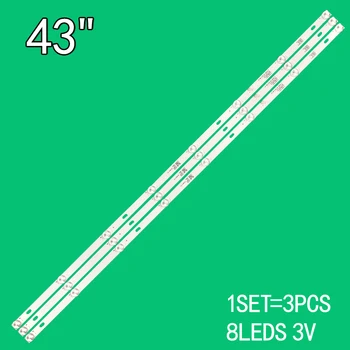 Светодиодная лента подсветки для JL.D43081330-362CS-M_V01 8 светодиодов (3 В) 80,2 см для ISONIC ICT4308