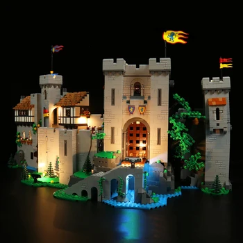 Светодиодные фонари для 10305 рыцарей Короля льва, средневековый замок, детские игрушки, подарки (только свет)