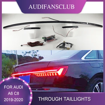 Светодиодный поперечный фонарь ширины указателя поворота для Audi New A6 C8, модифицированный новый стример через задний фонарь багажника