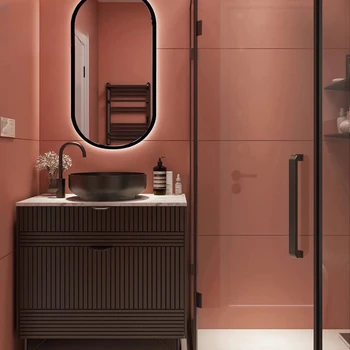 Современный роскошный стиль, шкаф для ванной комнаты, туалет, Индивидуальный столик для мытья от пола до пола