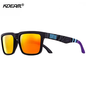 Спортивные поляризованные солнцезащитные очки Для мужчин, брендовые дизайнерские солнцезащитные очки, зеркальные солнцезащитные очки UV400 Для женщин, универсальная коробка KDEAM CE
