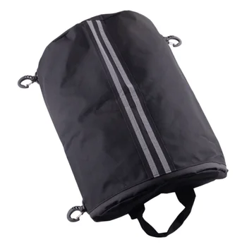 Сумка на молнии для каяка с поворотными защелками, подставка для весел, Сухая сумка для хранения доски со светоотражающей полосой Черного цвета