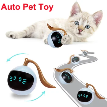 Умная интерактивная игрушка для кошек, красочные светодиодные саморазвивающиеся игрушки с мячом для домашних животных, USB перезаряжаемый котенок, автоматические игрушки с мячом для кошек